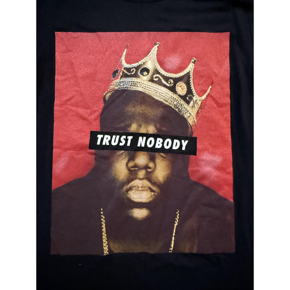 The Notorious B.I.G. Shirt Mens Small Black Trust Nobody Graphic Biggie Smalls - Picture 2 of 6